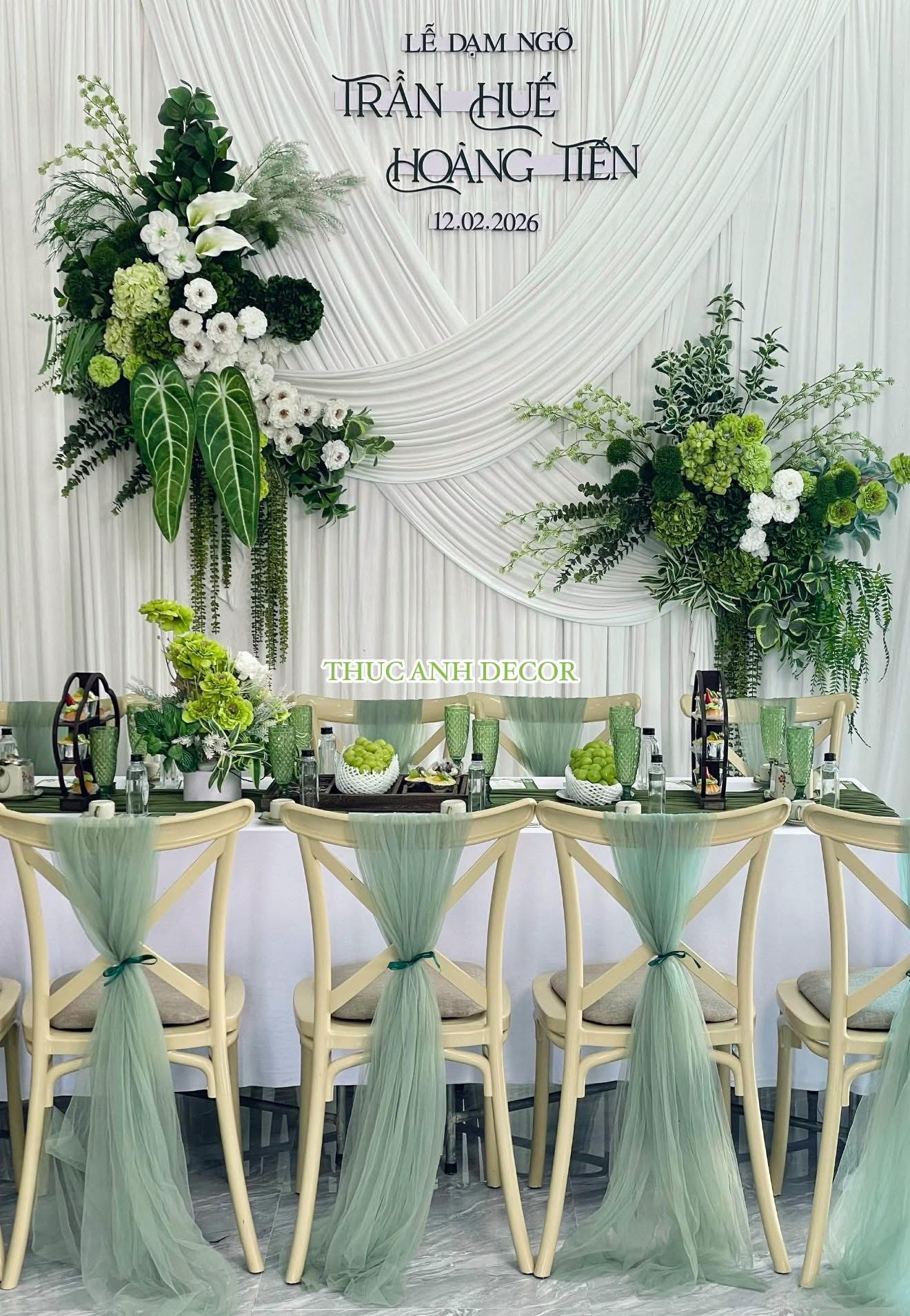 Thục Anh Decor Quảng Trị – Lễ dạm ngõ · Sắc xanh thanh lịch