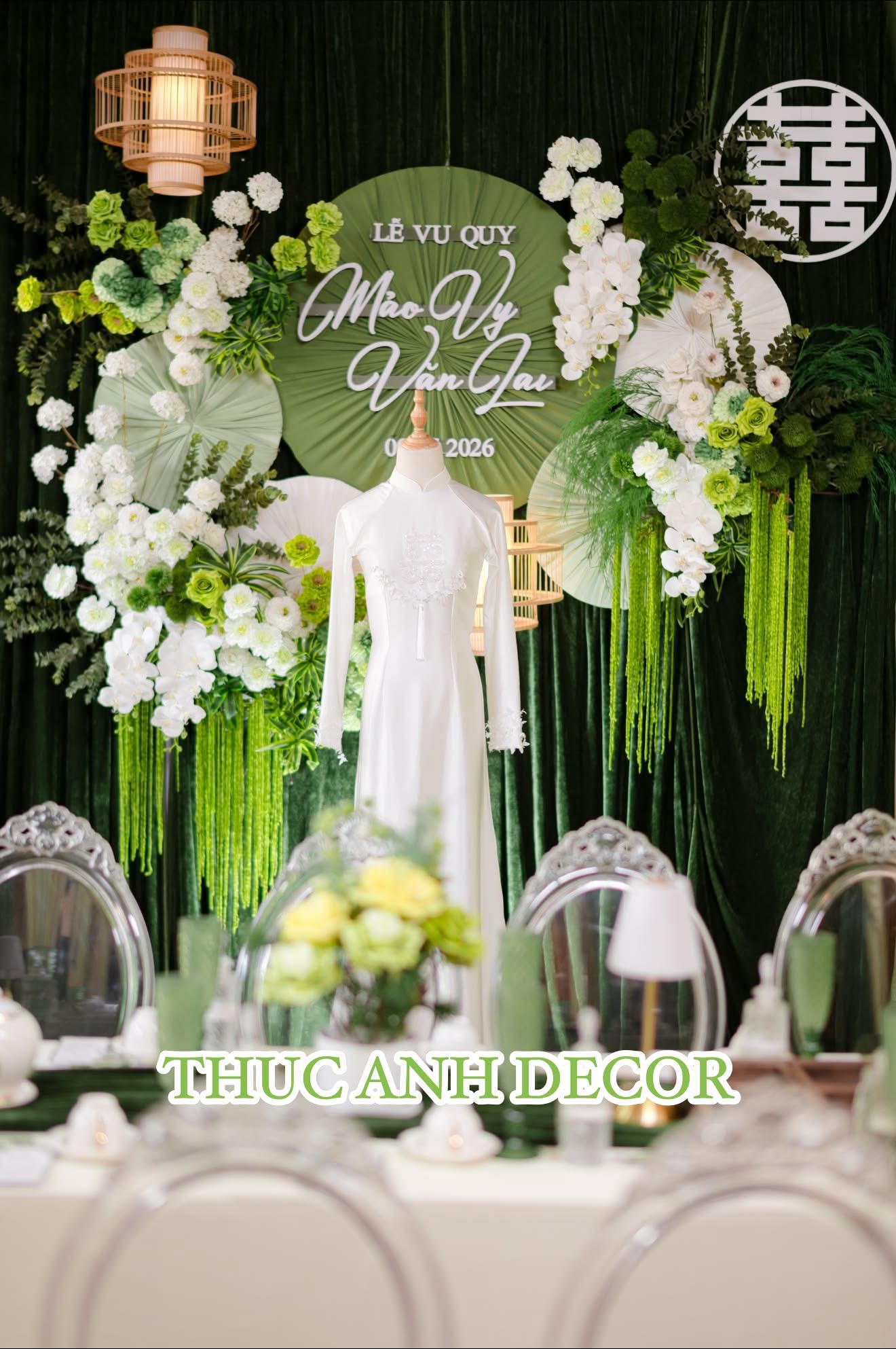 Thục Anh Decor Quảng Trị – Lễ vu quy · Phong cách xanh trắng
